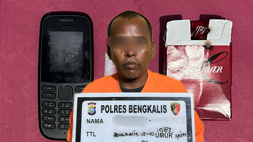 Satnarkoba Polres Bengkalis Tangkap Seorang Buruh Diduga Pengedar Sabu